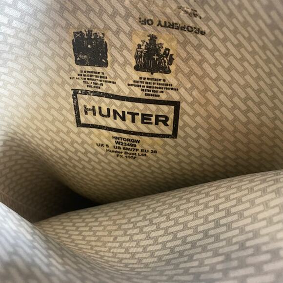 Hunter Navy Blue Rubber Classic Tall Winter Snow Rain Boots Women Sz 6 - Picture 9 of 9